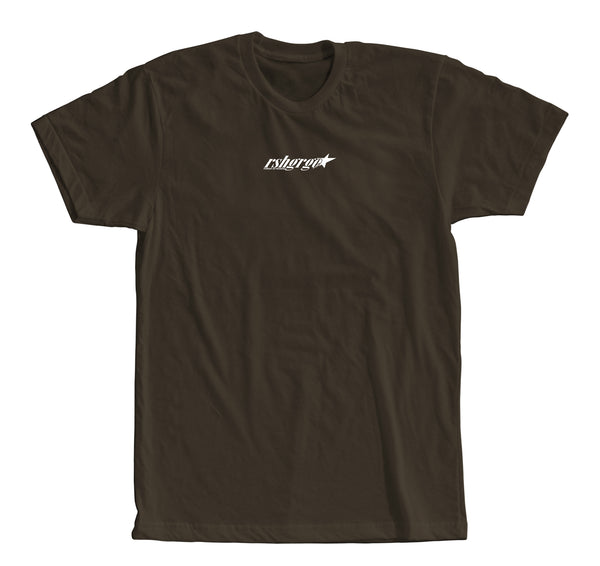 LIVE FAST DRIVE FASTER TEE-BROWN