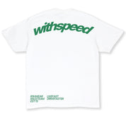 T-Shirt White/Green WithSpeed